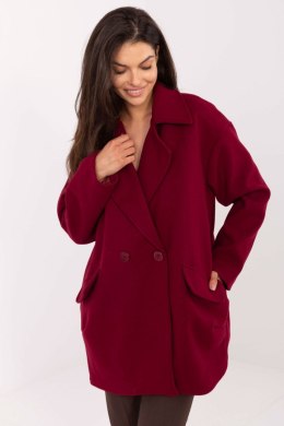 Płaszcz Damski Model IT-PL-A9582.86 Bordo - Rue Paris