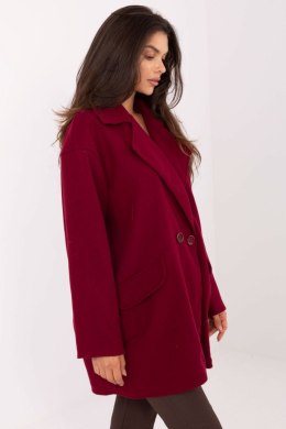 Płaszcz Damski Model IT-PL-A9582.86 Bordo - Rue Paris