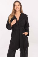 Płaszcz Damski Model IT-PL-A9587.00 Black - Rue Paris Płaszcz Damski Model IT-PL-A9587.00 Black - Rue Paris