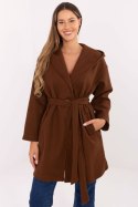 Płaszcz Damski Model IT-PL-A9587.00 Brown - Rue Paris Płaszcz Damski Model IT-PL-A9587.00 Brown - Rue Paris