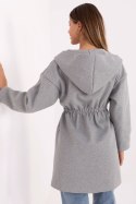 Płaszcz Damski Model IT-PL-A9587.00 Grey - Rue Paris Płaszcz Damski Model IT-PL-A9587.00 Grey - Rue Paris