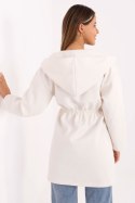 Płaszcz Damski Model IT-PL-A9587.00 White - Rue Paris Płaszcz Damski Model IT-PL-A9587.00 White - Rue Paris
