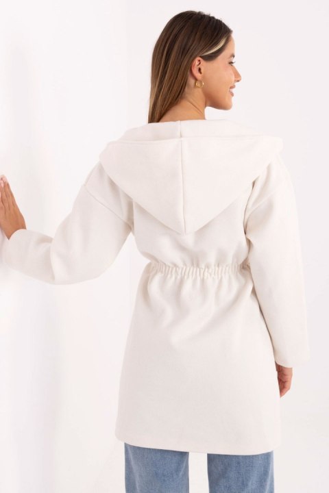 Płaszcz Damski Model IT-PL-A9587.00 White - Rue Paris Płaszcz Damski Model IT-PL-A9587.00 White - Rue Paris