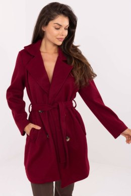 Płaszcz Damski Model IT-PL-A9590.85 Bordo - Rue Paris