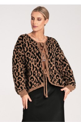 Sweter Damski Model M1094 Black/Beige - Figl