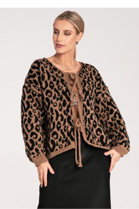 Sweter Damski Model M1094 Black/Beige - Figl Sweter Damski Model M1094 Black/Beige - Figl