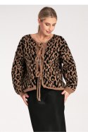 Sweter Damski Model M1094 Black/Beige - Figl