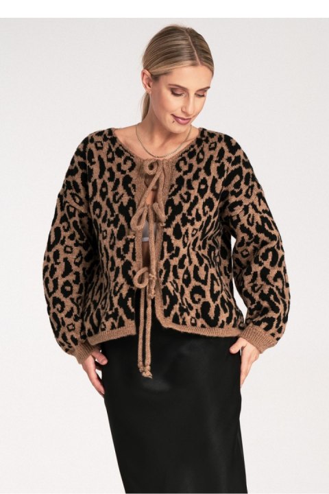 Sweter Damski Model M1094 Black/Beige - Figl Sweter Damski Model M1094 Black/Beige - Figl