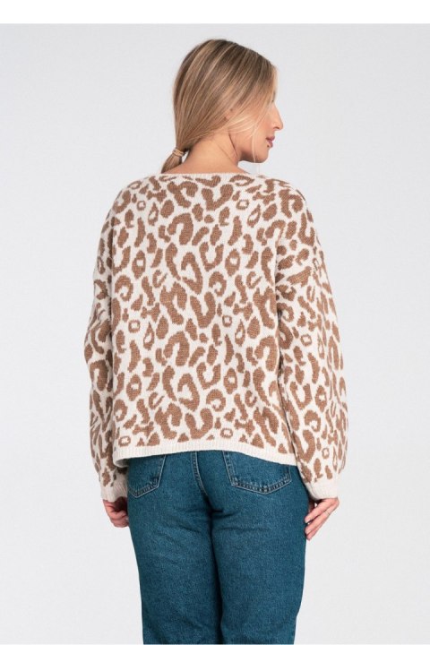 Sweter Damski Model M1094 White/Beige - Figl Sweter Damski Model M1094 White/Beige - Figl