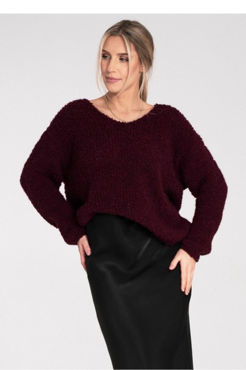 Sweter Damski Model M1108 Bordo - Figl Sweter Damski Model M1108 Bordo - Figl