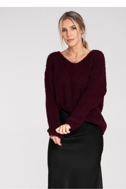 Sweter Damski Model M1108 Bordo - Figl Sweter Damski Model M1108 Bordo - Figl