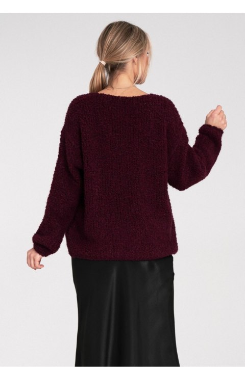 Sweter Damski Model M1108 Bordo - Figl Sweter Damski Model M1108 Bordo - Figl