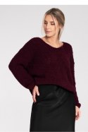 Sweter Damski Model M1108 Bordo - Figl Sweter Damski Model M1108 Bordo - Figl