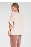 Sweter Damski Model M1109 Beige - Figl Sweter Damski Model M1109 Beige - Figl