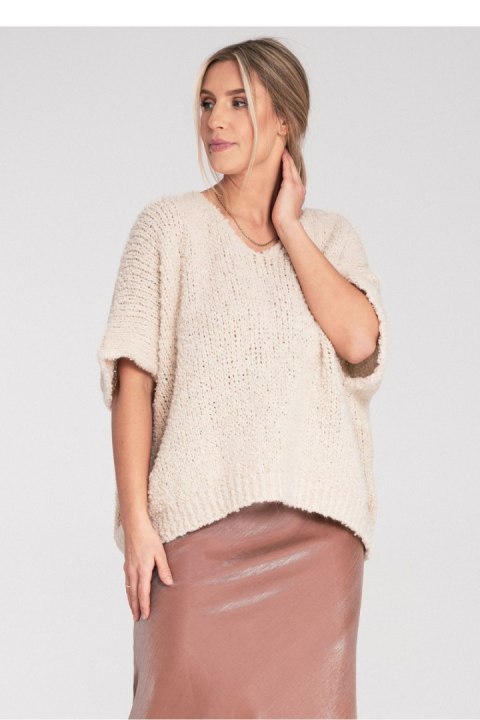 Sweter Damski Model M1109 Beige - Figl Sweter Damski Model M1109 Beige - Figl
