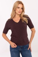 Sweter Damski Model PM-SW-B-615.18 Dark Brown - Factory Price Sweter Damski Model PM-SW-B-615.18 Dark Brown - Factory Price