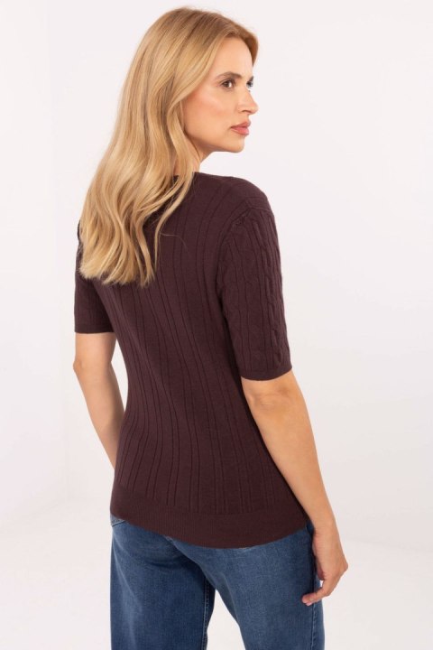 Sweter Damski Model PM-SW-B-615.18 Dark Brown - Factory Price Sweter Damski Model PM-SW-B-615.18 Dark Brown - Factory Price