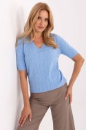 Sweter Damski Model PM-SW-B-615.18 Light Blue - Factory Price Sweter Damski Model PM-SW-B-615.18 Light Blue - Factory Price