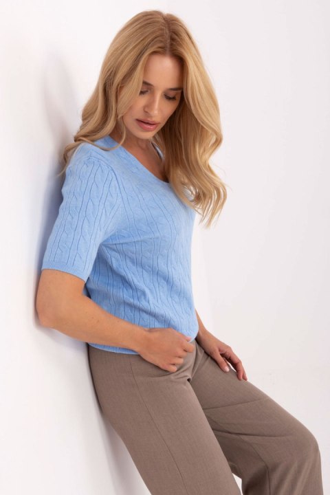Sweter Damski Model PM-SW-B-615.18 Light Blue - Factory Price Sweter Damski Model PM-SW-B-615.18 Light Blue - Factory Price