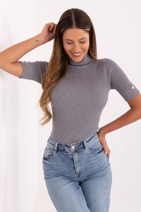 Sweter Damski Model PM-SW-CV6078.05 Grey - Factory Price Sweter Damski Model PM-SW-CV6078.05 Grey - Factory Price