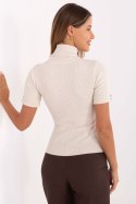 Sweter Damski Model PM-SW-FG577.47 Light Beige - Factory Price Sweter Damski Model PM-SW-FG577.47 Light Beige - Factory Price