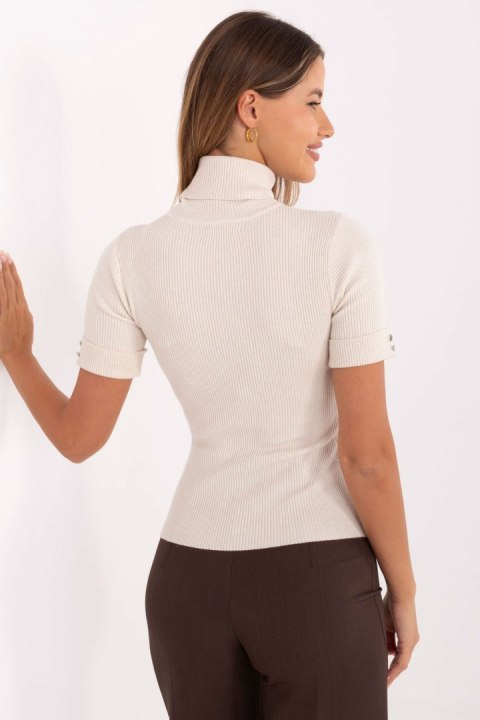 Sweter Damski Model PM-SW-FG577.47 Light Beige - Factory Price Sweter Damski Model PM-SW-FG577.47 Light Beige - Factory Price