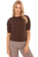 Sweter Damski Model PM-SW-PM-5060.06 Brown - Factory Price Sweter Damski Model PM-SW-PM-5060.06 Brown - Factory Price