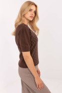 Sweter Damski Model PM-SW-PM-5060.06 Brown - Factory Price Sweter Damski Model PM-SW-PM-5060.06 Brown - Factory Price