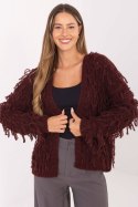 Sweter Kardigan Model MI-SW-1308.21 Bordo - Rue Paris
