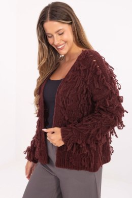 Sweter Kardigan Model MI-SW-1308.21 Bordo - Rue Paris