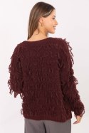 Sweter Kardigan Model MI-SW-1308.21 Bordo - Rue Paris