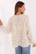 Sweter Kardigan Model MI-SW-1308.21 Ecru - Rue Paris Sweter Kardigan Model MI-SW-1308.21 Ecru - Rue Paris