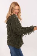 Sweter Kardigan Model MI-SW-1308.21 Khaki - Rue Paris Sweter Kardigan Model MI-SW-1308.21 Khaki - Rue Paris