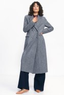 Szary płaszcz oversize PL20 Grey - Nife Szary płaszcz oversize PL20 Grey - Nife