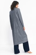 Szary płaszcz oversize PL20 Grey - Nife Szary płaszcz oversize PL20 Grey - Nife
