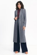 Szary płaszcz oversize PL20 Grey - Nife Szary płaszcz oversize PL20 Grey - Nife