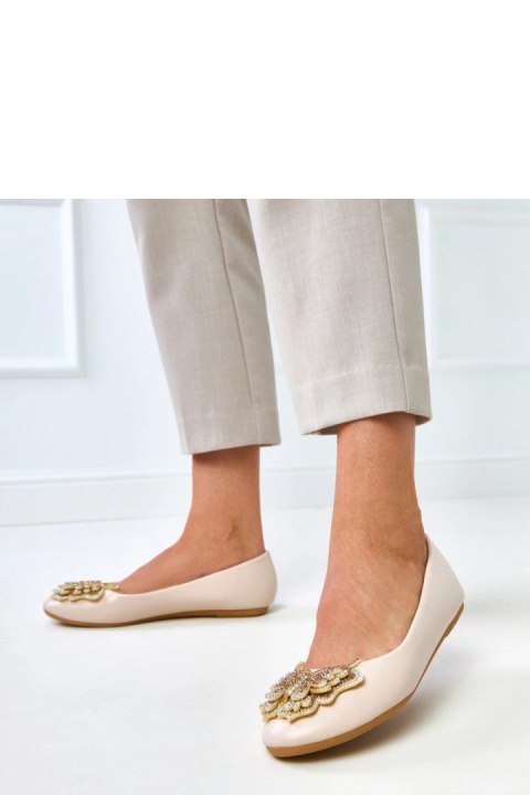 Baleriny Model Gruca GJ3092-2 Beige - Solea Baleriny Model Gruca GJ3092-2 Beige - Solea