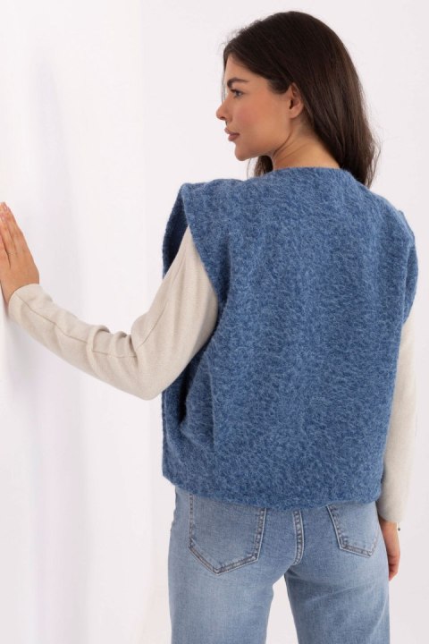 Kamizelka Model IT-KZ-FL9622.29P Blue - Rue Paris Kamizelka Model IT-KZ-FL9622.29P Blue - Rue Paris