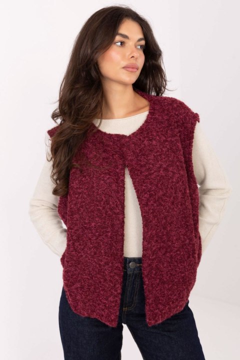 Kamizelka Model IT-KZ-FL9622.29P Bordo - Rue Paris Kamizelka Model IT-KZ-FL9622.29P Bordo - Rue Paris