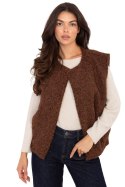Kamizelka Model IT-KZ-FL9622.29P Brown - Rue Paris Kamizelka Model IT-KZ-FL9622.29P Brown - Rue Paris