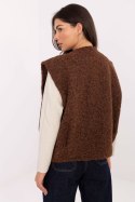 Kamizelka Model IT-KZ-FL9622.29P Brown - Rue Paris Kamizelka Model IT-KZ-FL9622.29P Brown - Rue Paris