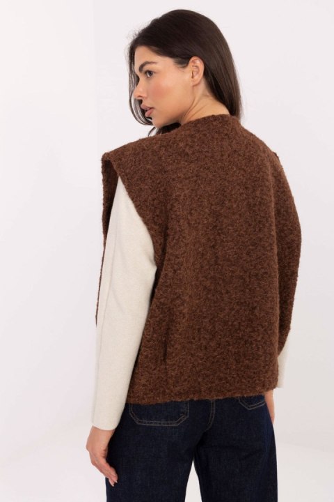 Kamizelka Model IT-KZ-FL9622.29P Brown - Rue Paris Kamizelka Model IT-KZ-FL9622.29P Brown - Rue Paris