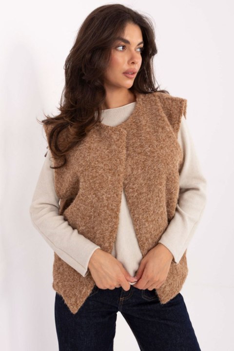 Kamizelka Model IT-KZ-FL9622.29P Camel - Rue Paris Kamizelka Model IT-KZ-FL9622.29P Camel - Rue Paris