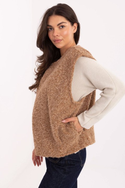 Kamizelka Model IT-KZ-FL9622.29P Camel - Rue Paris Kamizelka Model IT-KZ-FL9622.29P Camel - Rue Paris