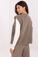 Kamizelka Model IT-KZ-FL9622.29P Dark Beige - Rue Paris Kamizelka Model IT-KZ-FL9622.29P Dark Beige - Rue Paris