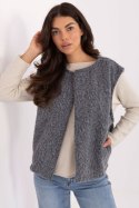 Kamizelka Model IT-KZ-FL9622.29P Dark Grey - Rue Paris Kamizelka Model IT-KZ-FL9622.29P Dark Grey - Rue Paris