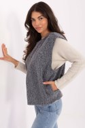 Kamizelka Model IT-KZ-FL9622.29P Dark Grey - Rue Paris Kamizelka Model IT-KZ-FL9622.29P Dark Grey - Rue Paris