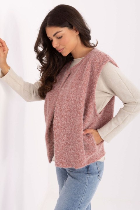 Kamizelka Model IT-KZ-FL9622.29P Dark Pink - Rue Paris Kamizelka Model IT-KZ-FL9622.29P Dark Pink - Rue Paris
