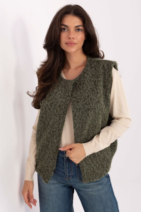 Kamizelka Model IT-KZ-FL9622.29P Khaki - Rue Paris Kamizelka Model IT-KZ-FL9622.29P Khaki - Rue Paris