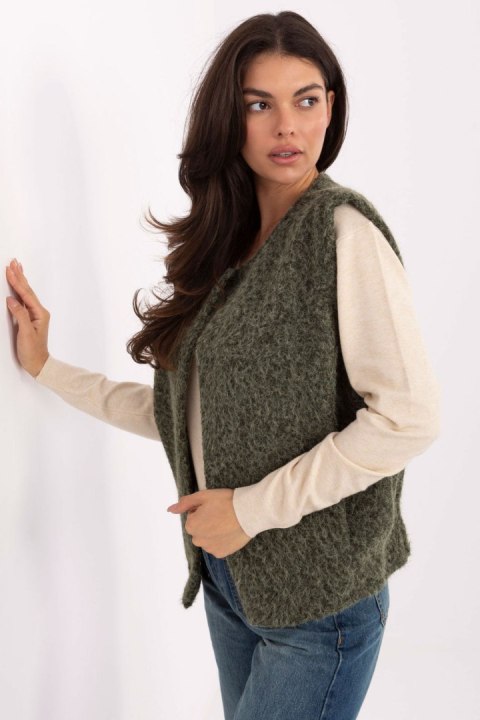 Kamizelka Model IT-KZ-FL9622.29P Khaki - Rue Paris Kamizelka Model IT-KZ-FL9622.29P Khaki - Rue Paris